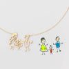 Children's Artwork Personalized Hand-painted Keychain Pendant